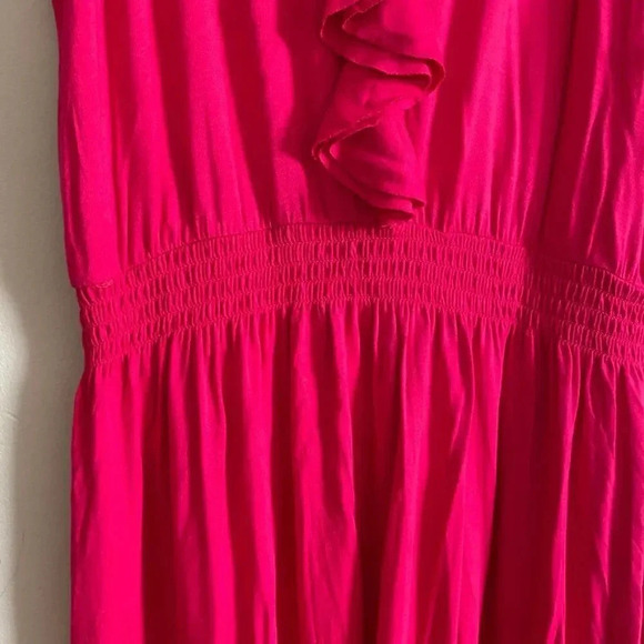 NWT Spense Barbie core Pink V Neck Ruffle Dress - Picture 7 of 15